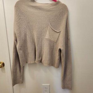 Women's Solid Crewneck Loose Knit Pullover Tops Fall Long Sleeve Ribbed